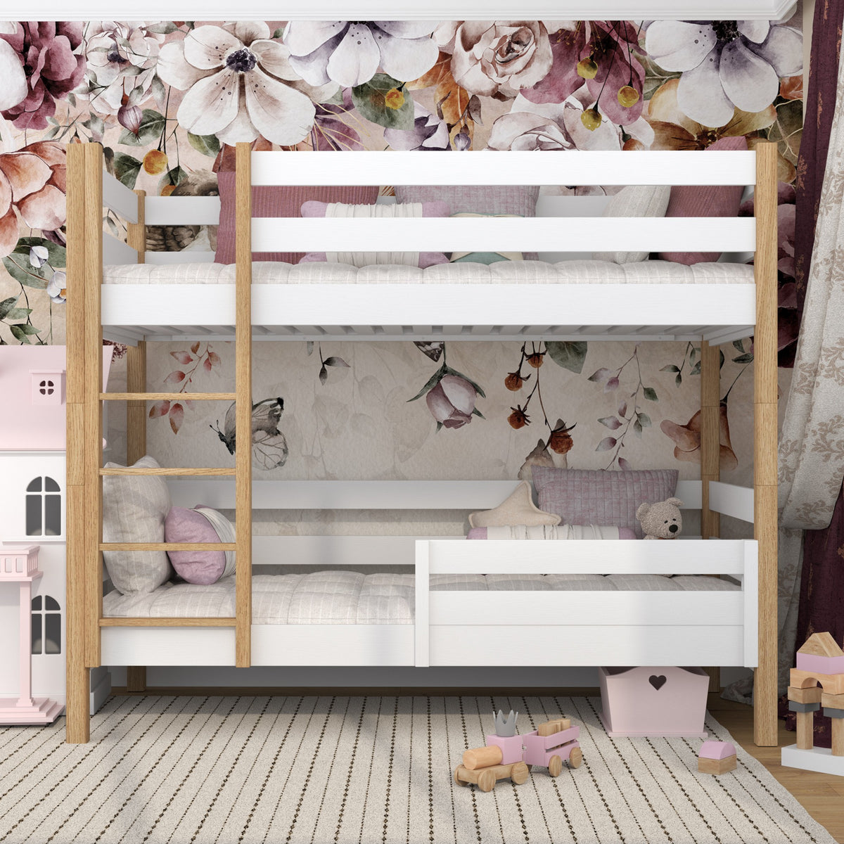 Bed fall protection | white