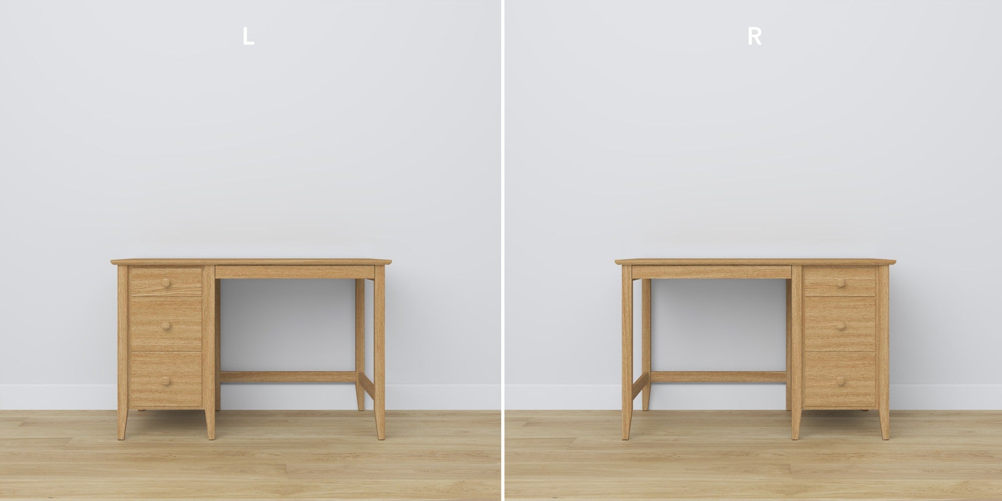 Oak desk 3S Scandi oak natural