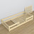 Niedriges Bett Kiefer farblos aus Holz – Maße und Schema, Nizio
