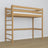 Loft bed natural oak oak – dimensions and diagram, Nizio