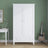Armadio 2D1S bianco – in legno, porte chiuso, vista frontealny, Nizio