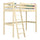 Drewniane łóżko na antresoli N03 sosna bezbarwna – widok ogólny