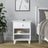 Comodino N02 in legno bianco – cassetto aperto, vano vicino al letto