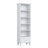 Scaffale 1S 57 bianco in legno – vista laterale, profondità e profiloo