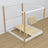 Letto con baldacchino bianco-quercia in legno – vista laterale, stile scandi