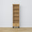 Scaffale con cassetto in rovere naturale con nero 57 cm – salotto e studio, stile scandinavo