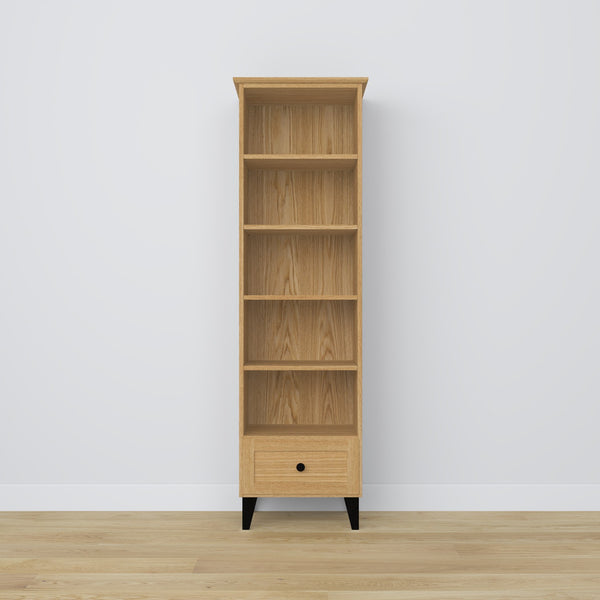 Oak shelf 1S 57 Scandi oak natural / black