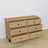 Cassettiera 6S in rovere naturale con nero – cassetti aperto, capiente ambiente vani