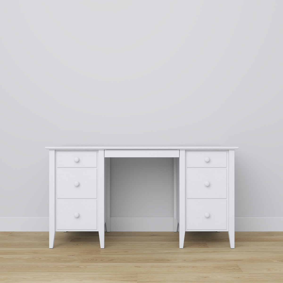 scrivania 6S Scandi in legno in colore su ordinazione RAL/NCS – legno massello, Nizio