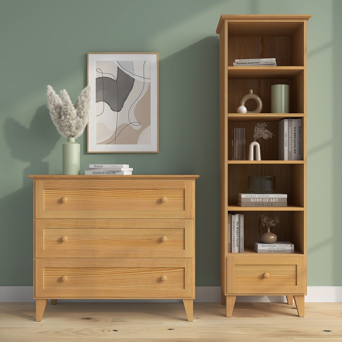 Pine shelf 1S 57 Scandi natural pine