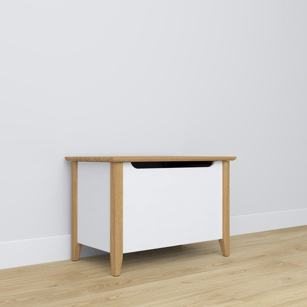 Wooden chest Scandi white / natural oak