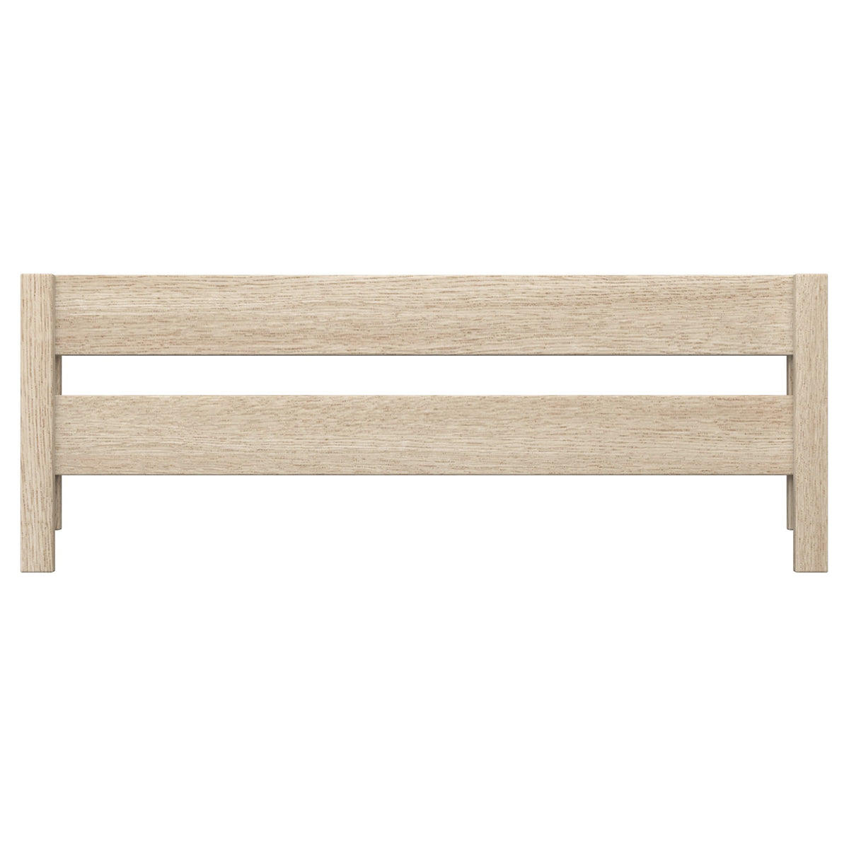 Safety rail bleached oak – wooden, front view, Nizio Home