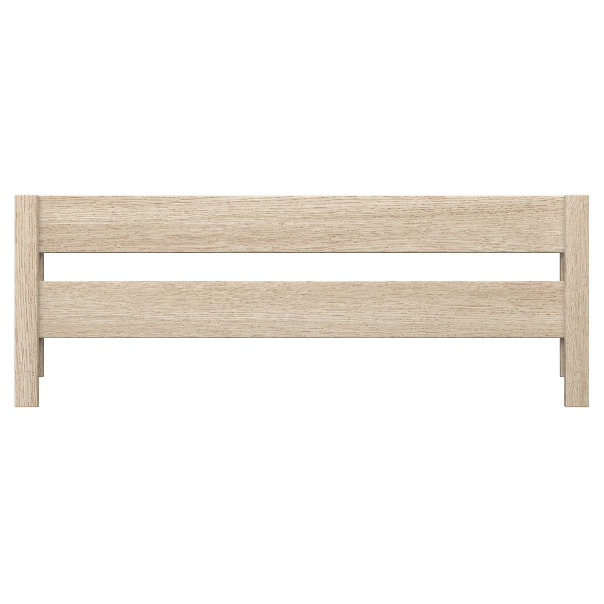 Safety rail bleached oak – wooden, front view, Nizio Home