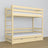 Lit superposé avec tiroir pour matelas pin incolore en bois – bois massif, style scandinave