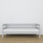 Sofa-lit en bois gris – détails du bois et des assemblages, Nizio Home