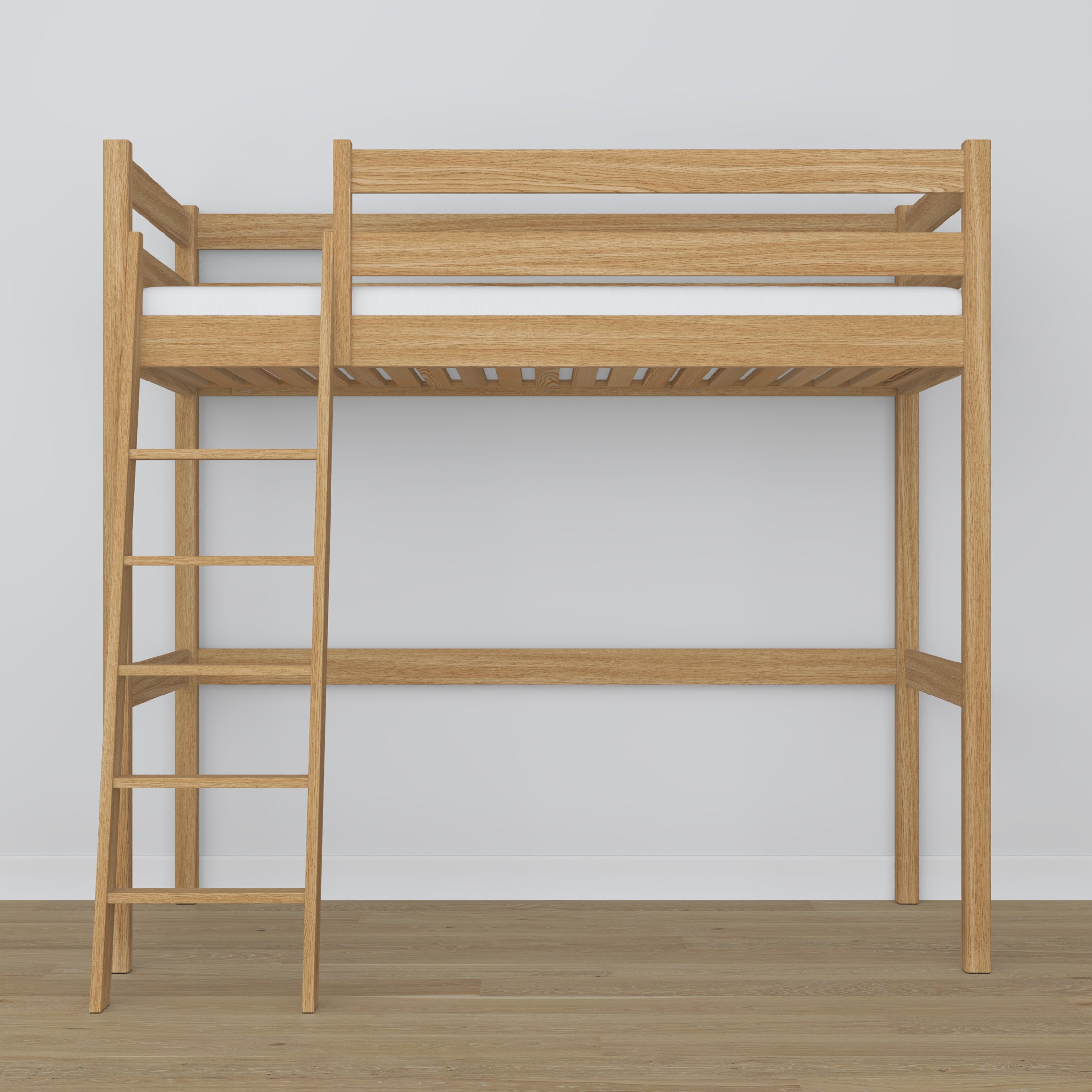 Natural Oak Loft Bed – Ladder and Joint Details, Nizio Home