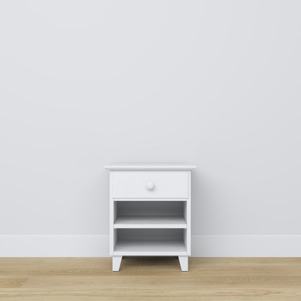 Wooden bedside table 1S N02 Scandi white