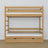 Etagenbett Natureiche – Lattenrost aus Eiche mit Slats, Seitenansicht