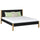 Wooden double bed N02 black / oak