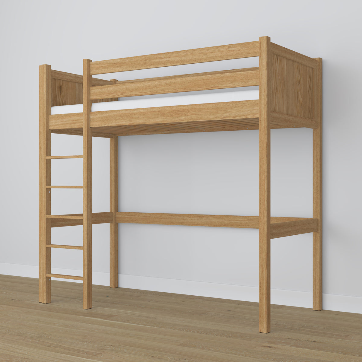 Hochbett Natureiche im Kinderzimmer – Scandi-Einrichtung, Eichenholz