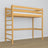 Lit mezzanine pin naturel en bois – dimensions et schéma, Nizio