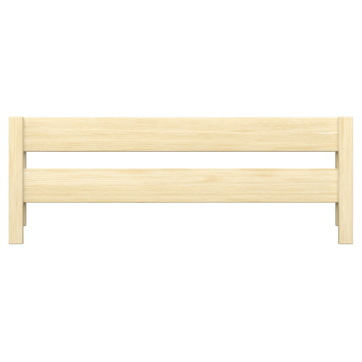 Safety rail clear pine – wooden, front view, Nizio Home