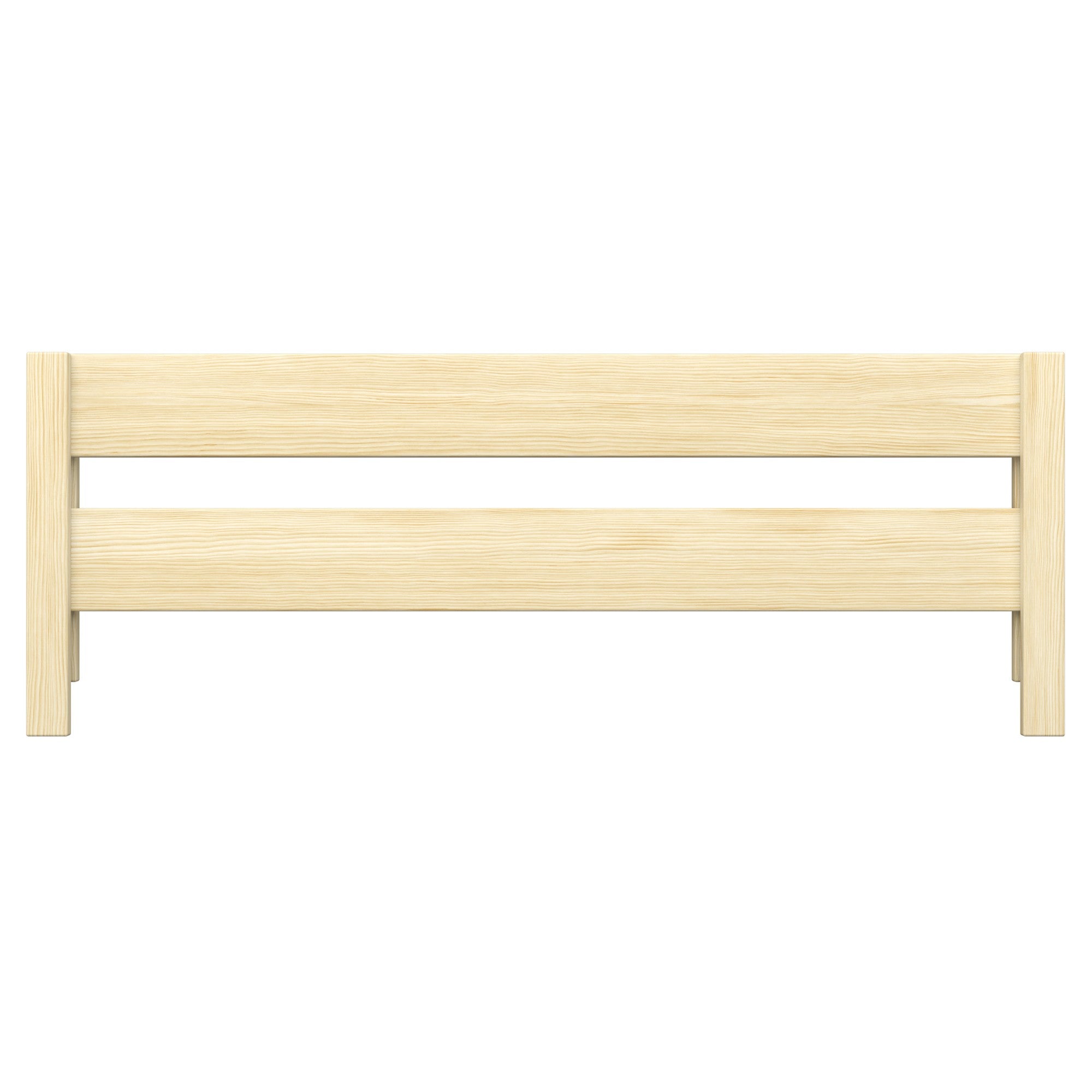 Safety rail clear pine – wooden, front view, Nizio Home