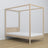 Bleached Oak Canopy Bed – Decorative Oak Frame, Safe for Children