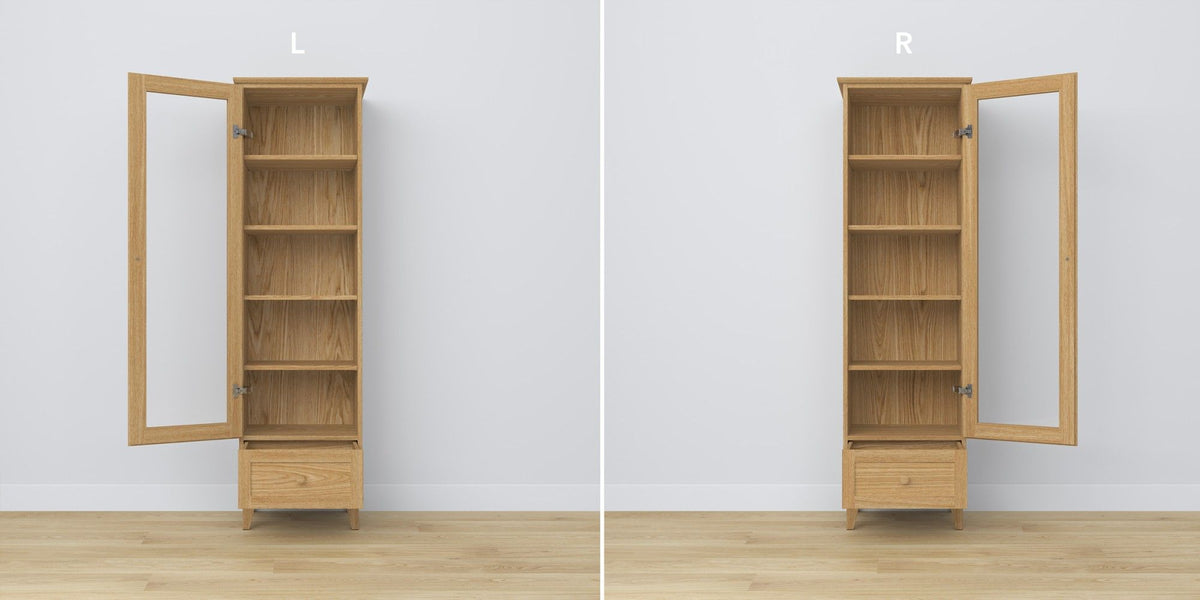 Oak display cabinet 1S 57 Scandi oak natural