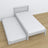Letto con cassetto per materasso grigio in legno – dimensioni, Nizio