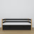 Black-oak sofa bed with drawer made of wood – dimensions and diagram, Nizio