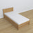 Bed with mattress drawer natural oak made of oak – dimensions, Nizio