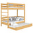Letto a castello pino naturale per bambini – cassetto per materasso, in legno, Nizio