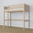 Bleached Oak Loft Bed – Free Space Under the Sleeping Area, Nizio