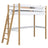 Letto a soppalco in legno bianco-quercia – stanza per bambini, legno massello, stile scandi