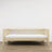 Holz-Sofabett Kiefer farblos – Seitenansicht, Form und Proportionen des Möbels