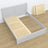 Lit double gris en bois – dimensions et schéma, Nizio Home