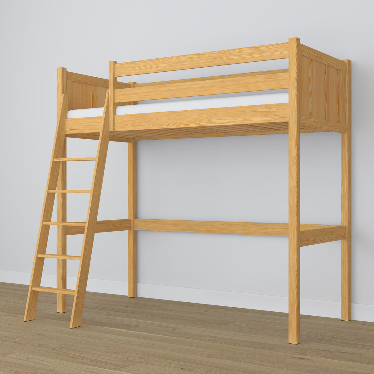 Hochbett Kiefer natur im Kinderzimmer – Scandi-Einrichtung, Holz