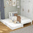 Letto bianco con cassetto per materasso aggiuntivo – in legno, per bambini Nizio