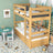 Natural Pine Bunk Bed for Children – Two Sleeping Areas and Drawer, Wooden