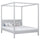 Lit double à baldaquin en bois gris – chambre, style scandinave