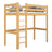 Letto a soppalco in legno pino naturale – stanza per bambini, legno massello, stile scandi