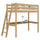 Oak Loft Bed with Desk Natural Oak – Children’s Room, Scandi Nizio