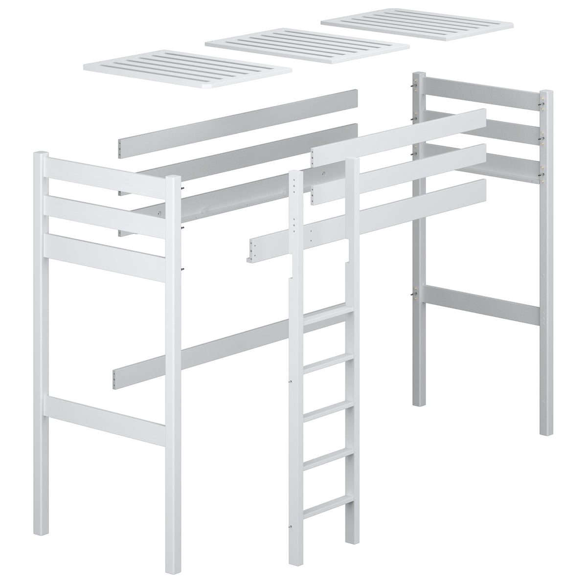 Bleached Oak Loft Bed – Children’s Room Proportions, Nizio