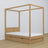 Oak canopy bed natural oak in a child’s room – scandi arrangement