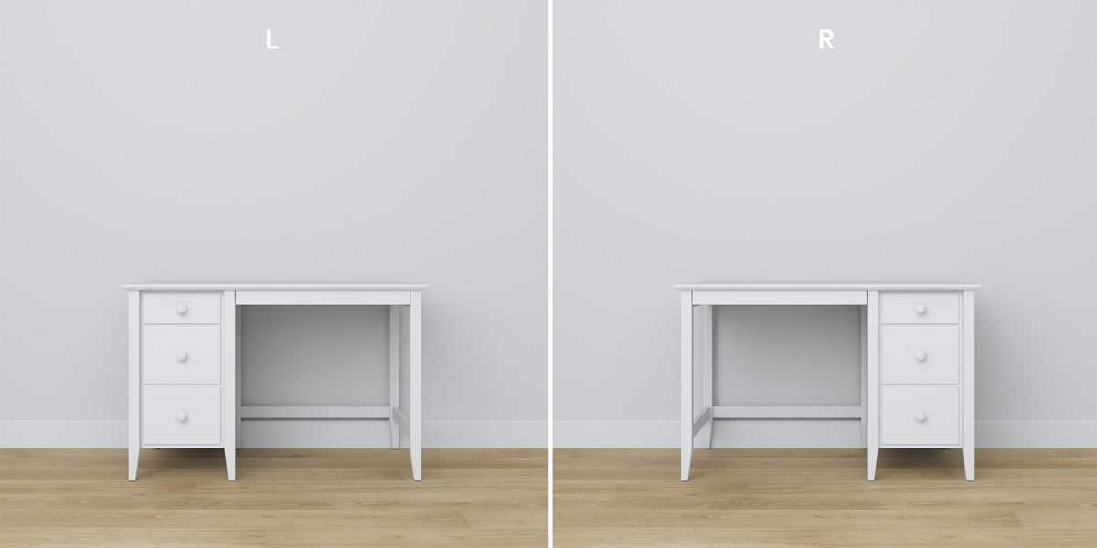 Scrivania 3S in legno bianco – dettaglio giunzioni, alta qualità Nizio