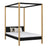 Lit à baldaquin en bois noir-chêne – chambre d'enfant, style scandinave Nizio