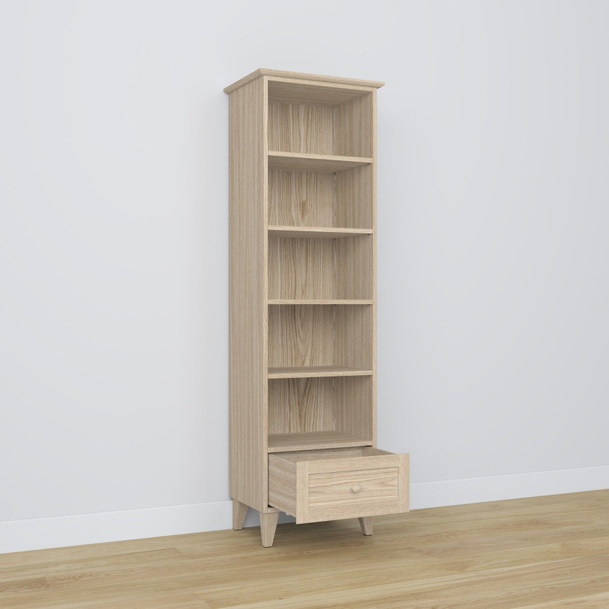 Oak shelf 1S 57 Scandi oak bleached