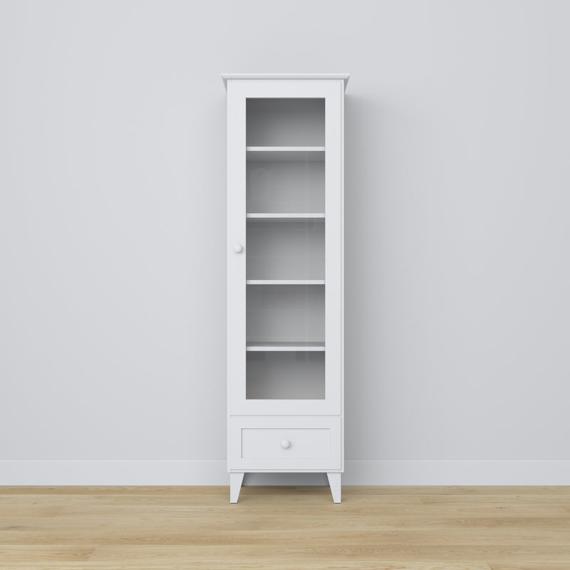 vetrina 1S 57 Scandi in legno in colore su ordinazione RAL/NCS – legno massello, Nizio