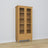 Vetrina 1S 90 pino naturale – in pino, porte in vetro, vista frontealny